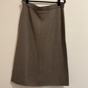 J.Jill Knit Pencil in Mocha Heather Brown Cotton Blend Pull-on Skirt  XL Tall